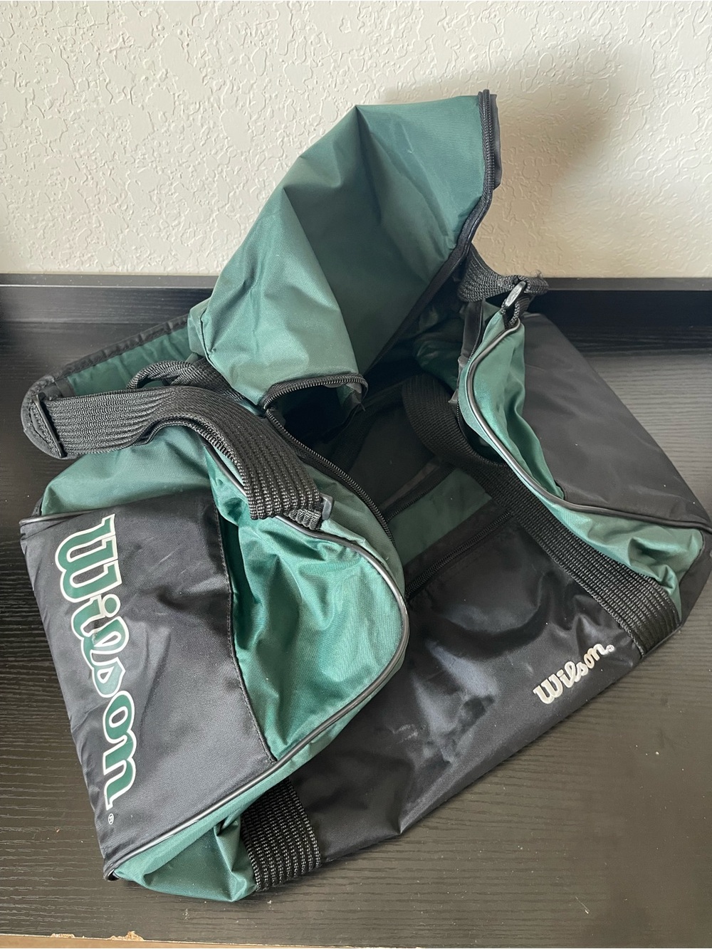 Wilson Black and Green Men's Duffel Bag